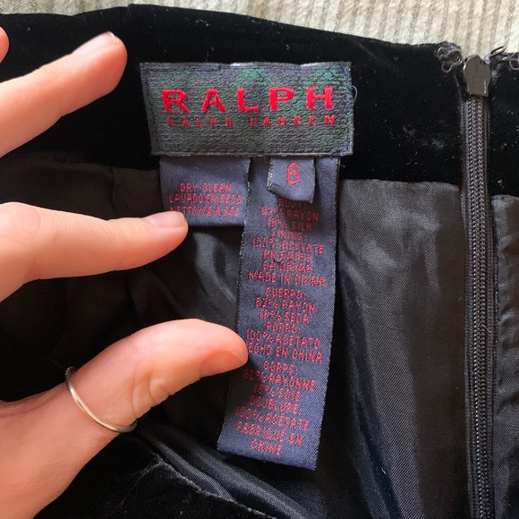 Ralph Lauren Velvet Skirt - Picture 1 of 4